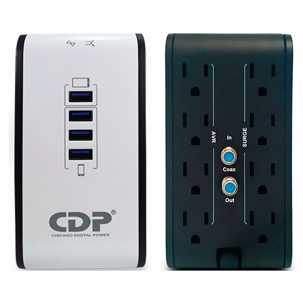 Regulador Voltaje CDP ARV 1000VA 8 Salidas - 4 USB