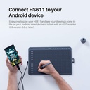 Tableta Gráfica HUION HS611 10" Space Gray
