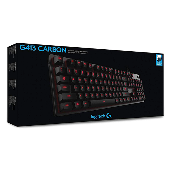 Teclado Gaming Logitech G413 Mecánico Backlight USB Carbon/Silver