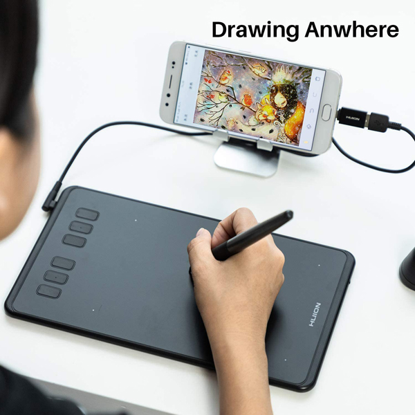 Tableta Gráfica Huion Inspiroy H640P 7" USB, 6 Botones