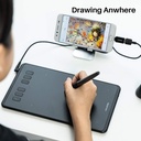 Tableta Gráfica Huion Inspiroy H640P 7" USB, 6 Botones