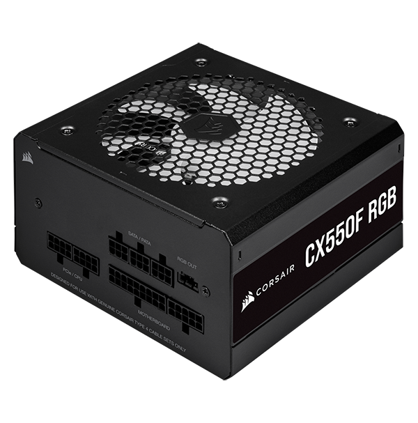 Fuente de Poder Corsair CX550F RGB Fully Modular 80+ Bronce CP-9020216-NA