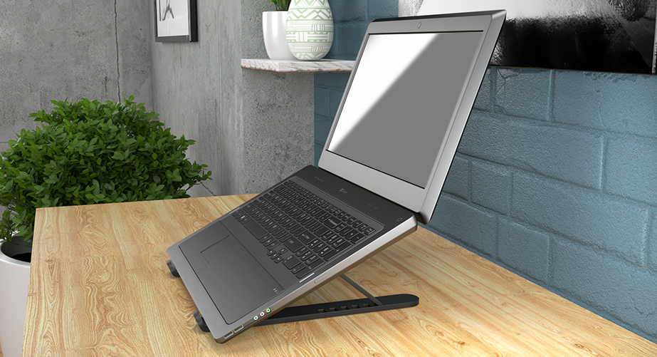 Soporte para laptops plegable XTA-130,  17" ABS, Negro