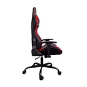 Silla Gamer T-Dagger Mustang - Negro/Rojo Base Metalica - Descansa-brazos ajustables - Reclinable T-TC700RD