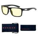 Gafas GUNNAR INTERCEPT ONYX/A, Color lente Amber 100% UV, G-shield™ lens coating, rectangle shape and fixed nose-bridge - INT-00101