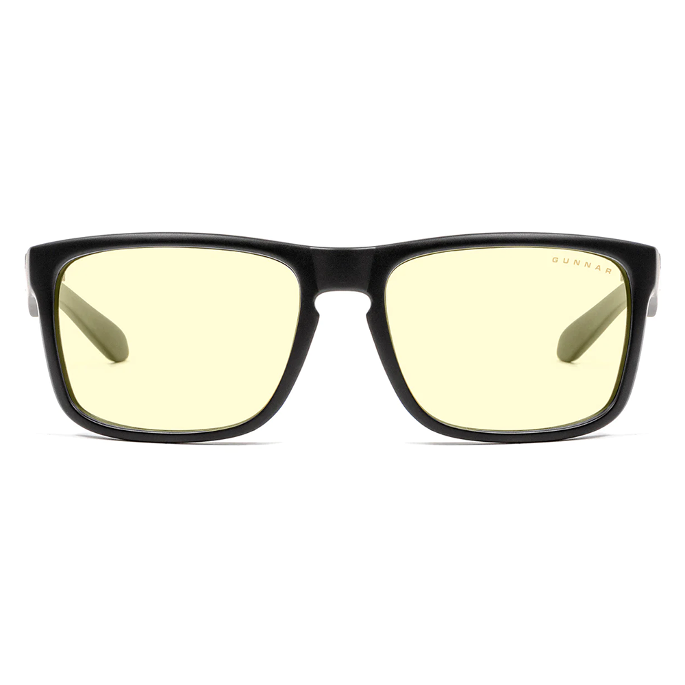 Gafas GUNNAR INTERCEPT ONYX/A, Color lente Amber 100% UV, G-shield™ lens coating, rectangle shape and fixed nose-bridge - INT-00101