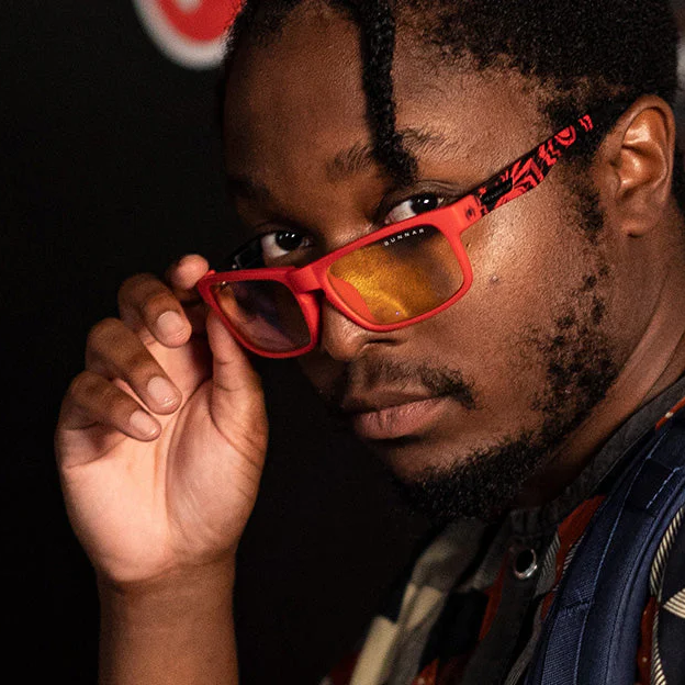 Gafas GUNNAR ENIGMA MILES MORALES/A Edition, SPIDER MAN, Red Frame, Dual-sided anti-reflective lens coating, 100% UV Block -ENI-12201