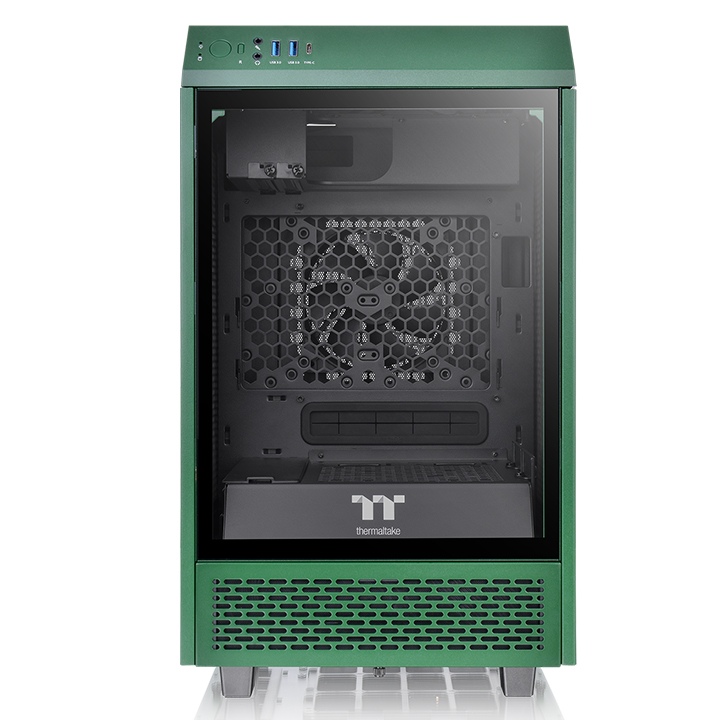 Case Thermaltake The Tower 100 Mini ITX Edition, USB 3.2, Tipo C, Temp Glass, Racing Green