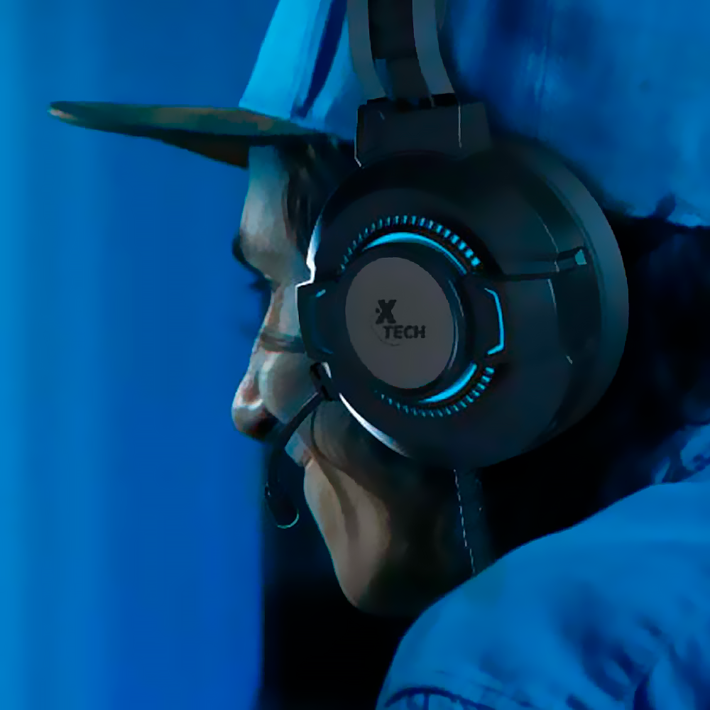Headset Gaming Estereo Xtech XTH-565 Morrigan, 3.5mm + USB Iluminacion