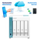 NAS Nube Personal & Pyme QNAP TS-431K, QuadCore , 4 Bahias 3.5", SATA 6Gb/s, Gigabit Ethernet, 1GB RAM, (HDD no incluído) TS-431K-US