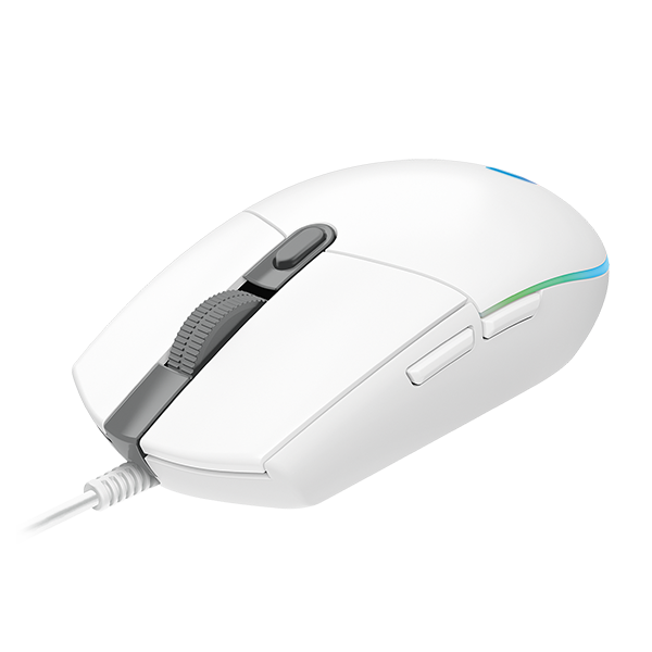 Mouse Logitech G203 Gaming White 8,000DPI, LinghtSync RGB