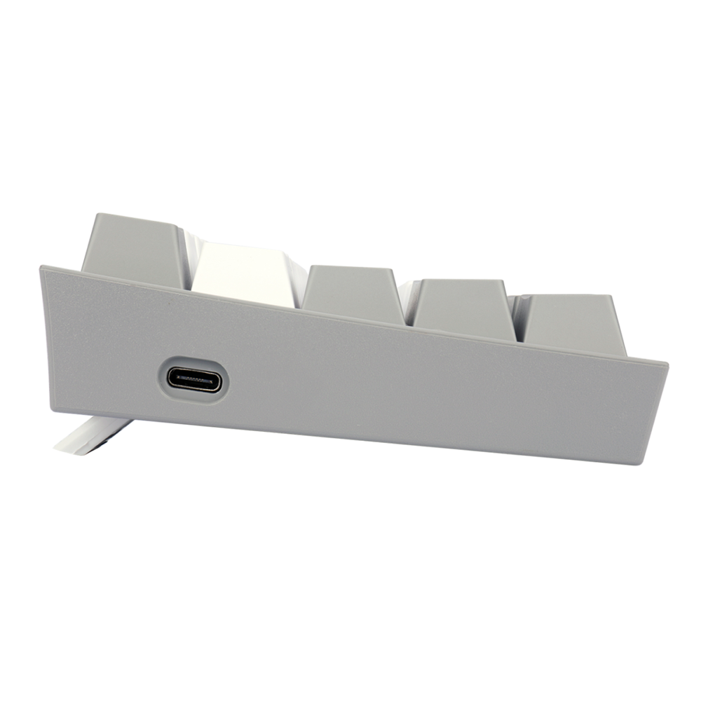 Teclado Mecánico Gaming Redragon FIZZ PRO 60%, Inalámbrico, Gris/Blanco, Switch RED, USB TIPO-C, 2.4Ghz, Bluetooth- K616-RGB