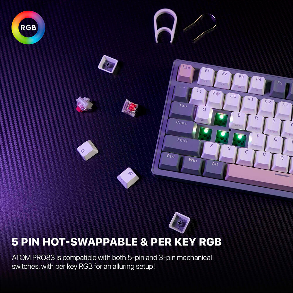 Teclado Mecanico Inalambrico Fantech Atom PRO83 Mer MK913