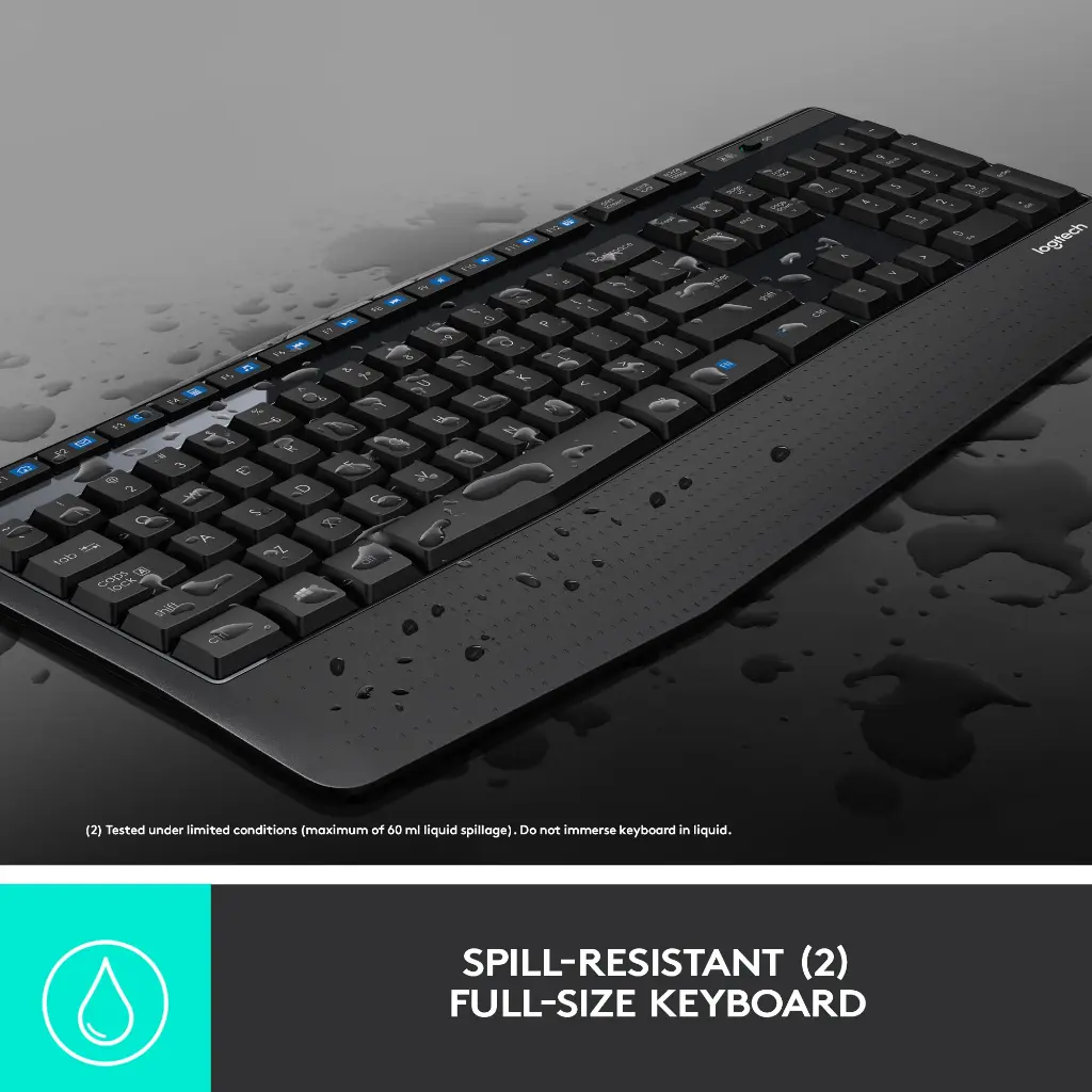 Logitech Wireless Combo MK345 - Juego de teclado y raton - inalambrico Ingles- 2.4 GHz, 920-006481