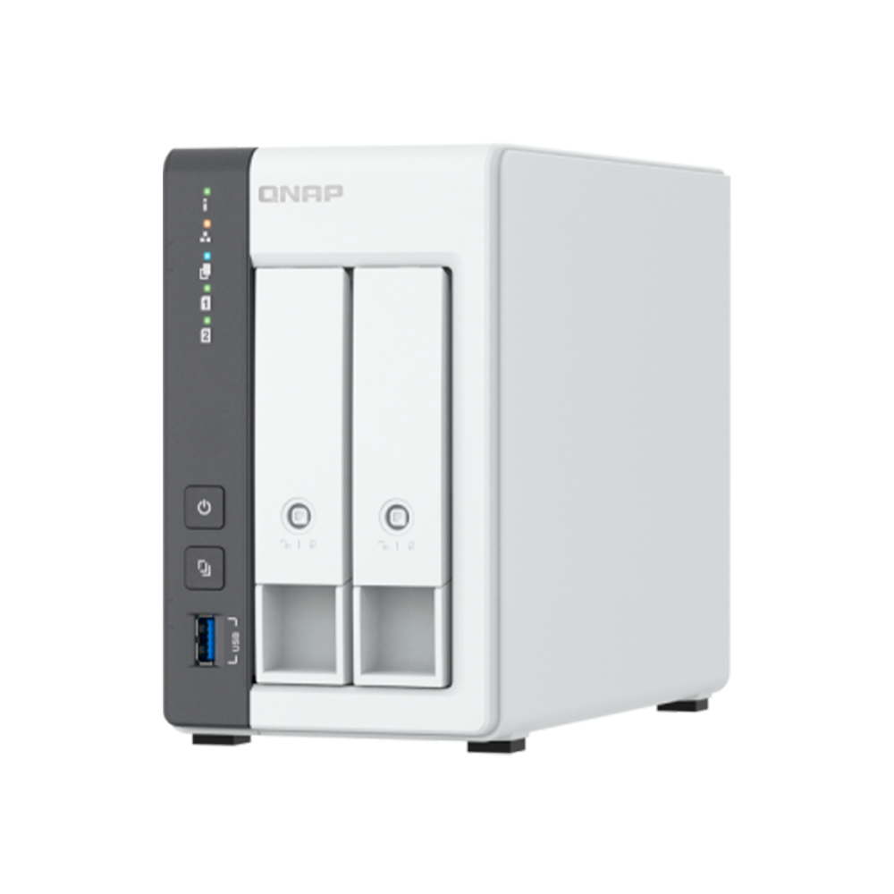 NAS QNAP 2.5GbE de 2 bahías más asequible CPU ARM Cortex-A55 de cuatro núcleos, NPU integrada y 4 GB de RAM DDR4 (sin disco) 22 TB MAX QP-TS216G