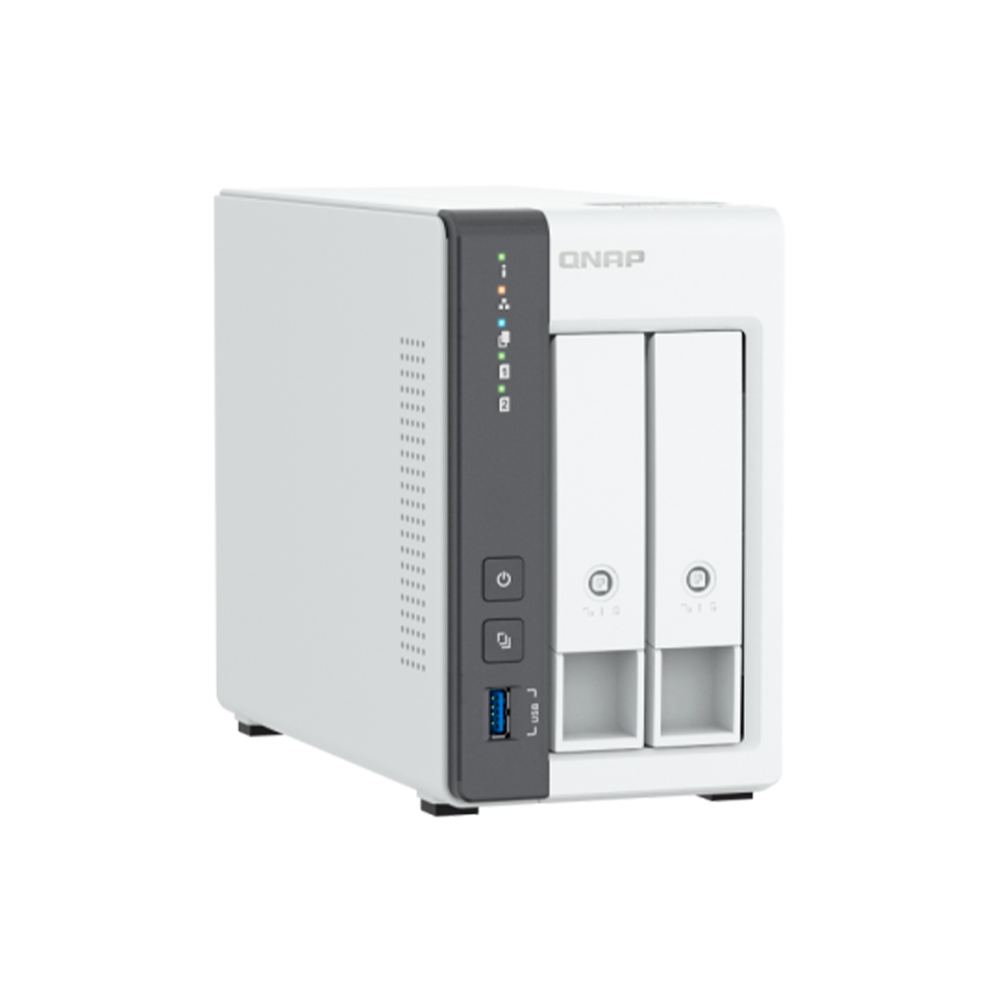 NAS QNAP 2.5GbE de 2 bahías más asequible CPU ARM Cortex-A55 de cuatro núcleos, NPU integrada y 4 GB de RAM DDR4 (sin disco) 22 TB MAX QP-TS216G