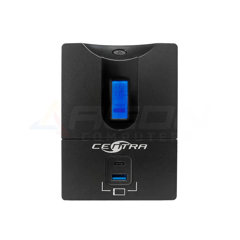 UPS Centra ECO LCD 700VA/350W, 8 Salidas, (4 Regulador / 4 Respaldo de Energia), x1 USB tipo A 2.1, x1 tipo C, CH700LCD