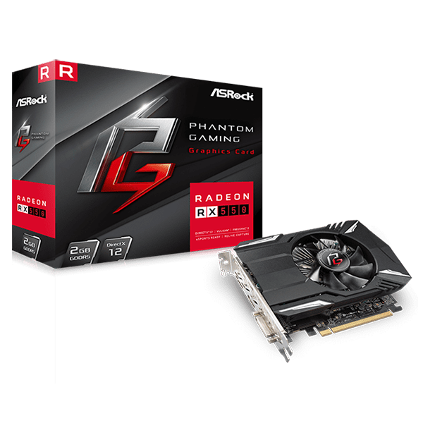 Tarjeta de Video Asrock RX550 2G Phantom Gaming Radeon