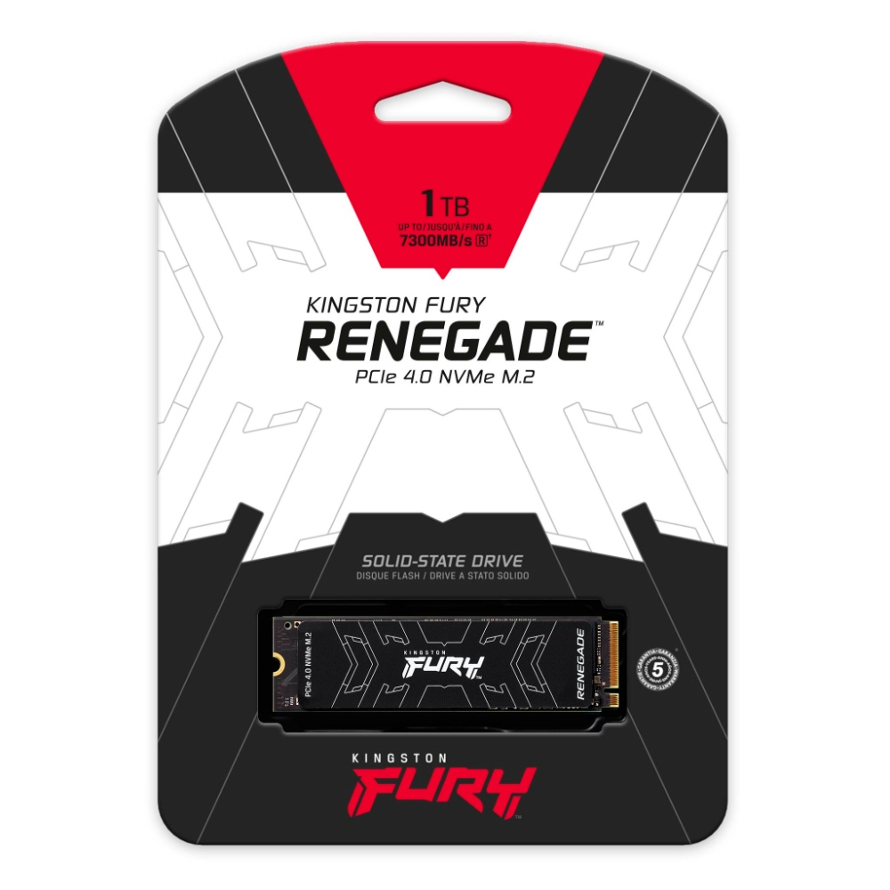 Disco M.2 Kingston FURY Renegade 1TB SSD interno  M.2 2280 PCI 7.300/6.000 MB/s SFYRS/1000G