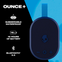 Bocinas Skullcandy OUNCE+ Azul Navy  Bluetooth 5.3, IPX7 Resistente al agua 16Hrs, USB-C- 2SKSK2010N0L2