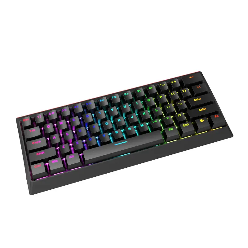 Teclado Marvo Tipo-C Negro Rainbow Switch RED, KG962SP-R