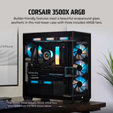 Case Corsair 3500 Series ARGB - Glass Panel - Negro - CC-9011278-WW