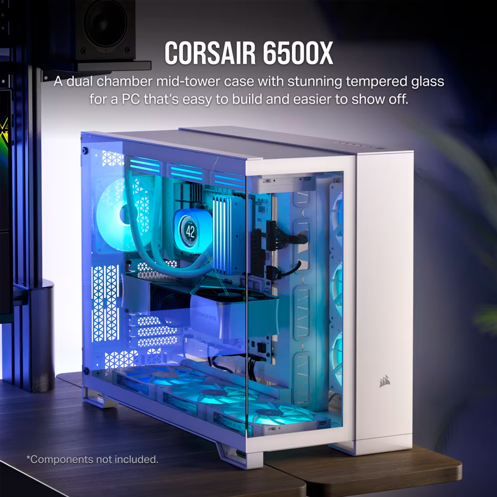 Case Corsair 6500X Series - Glass Panel - Blanco - CC-9011258-WW