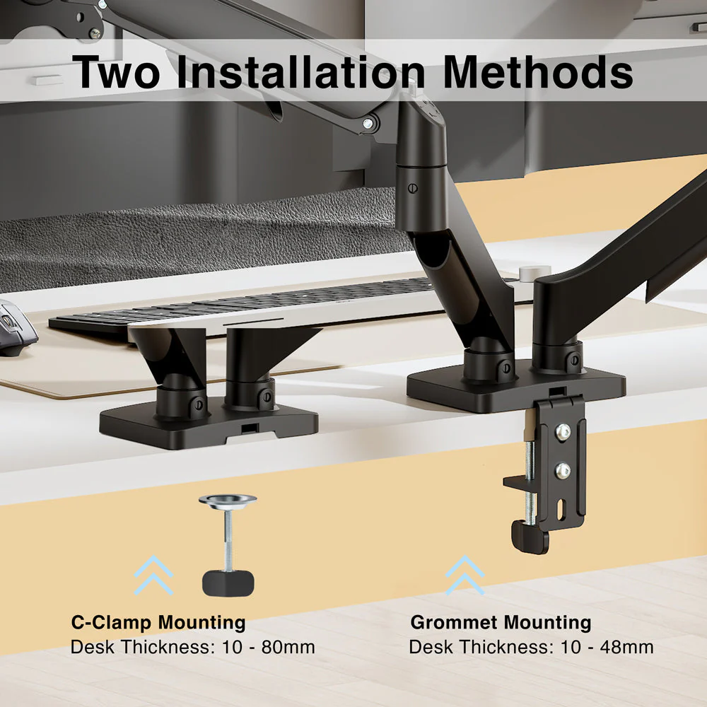 Soporte para monitor DUAL Argom, Hasta 32" Brazo articulado-  ARG-BR- 1615