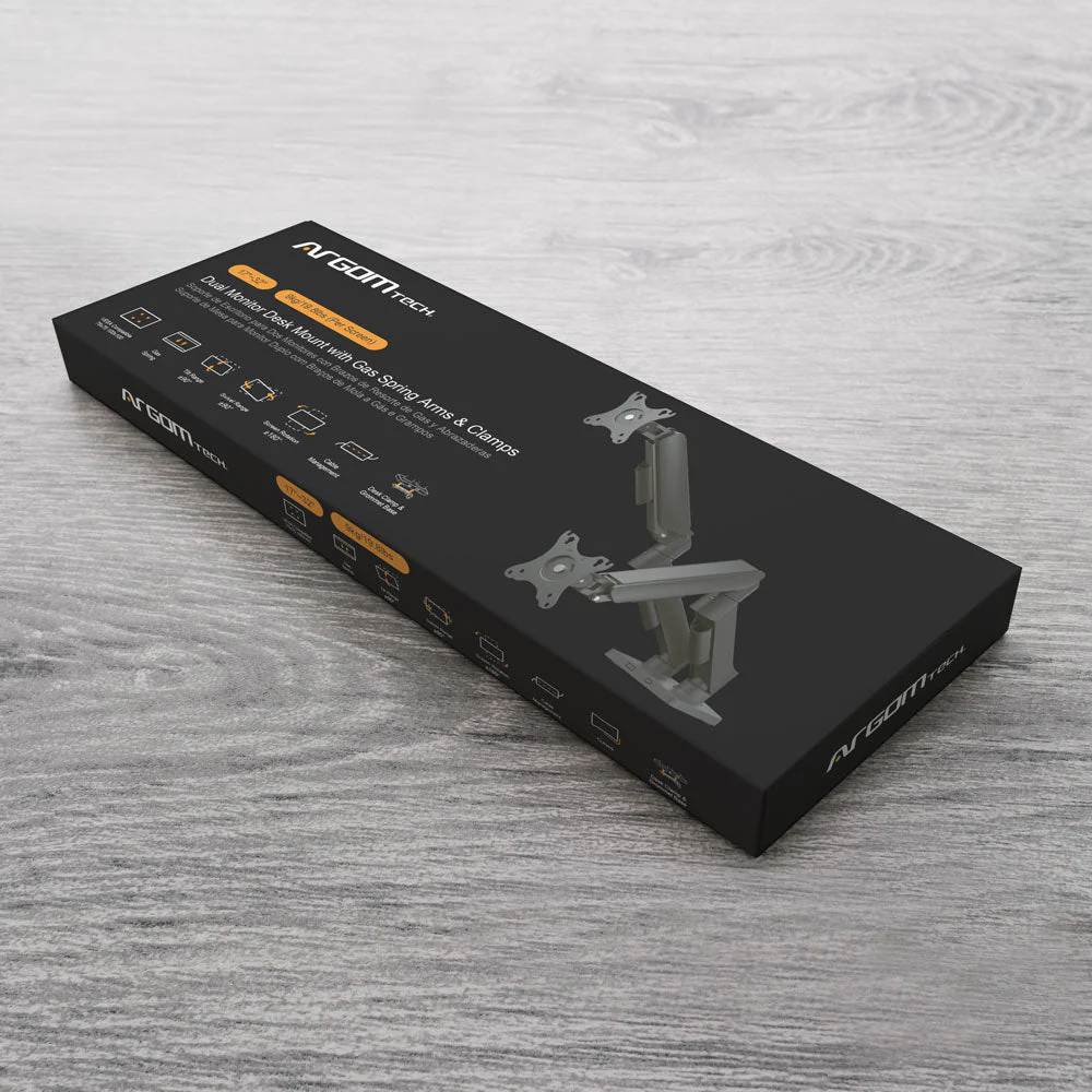 Soporte para monitor DUAL Argom, Hasta 32" Brazo articulado-  ARG-BR- 1615