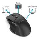 Mouse Bluetooth JBUDS MOUSE BLACK, 3 dispositivos, Recargable,  4 meses bat, BT 5.2