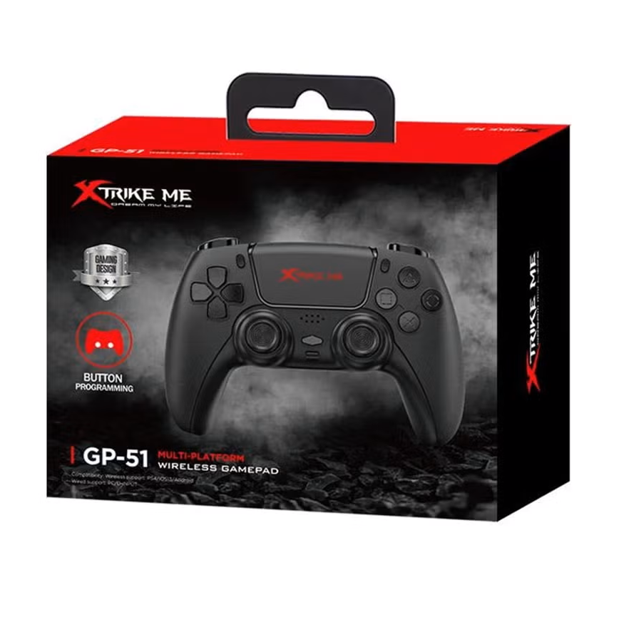 Control de Juego Inalambrico Xtrike Me GP-51, 20 Botones, Cable tipo C, Sensor 3D/Sensor G, GP-51