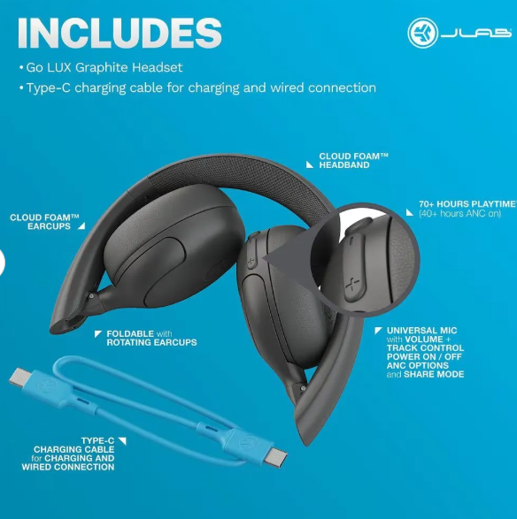 Audiófonos JLAB inalámbricos on ear Studio 2, 