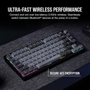 Teclado Corsair K65 Plus Wireless - Switch Red Smooth & Linear - 75% RGB, Interruptores lineales rojos MLX PC, MAC, PS5, PS4