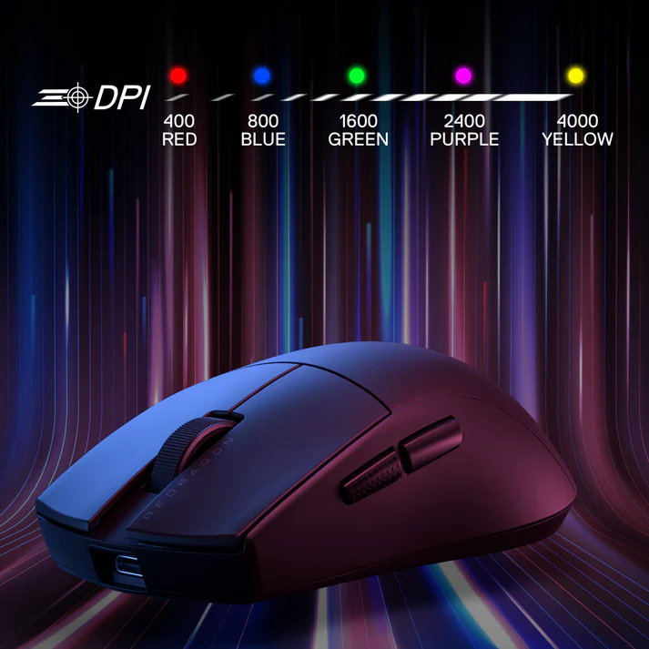 Mouse Redragon King Lite - 3 conecciones, Bluetooth + USB C + Dongle usb, Negro - M916-LIT-1K
