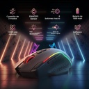 Mouse Redragon Taipan MAX - Negro - M810RGB-MAX, 12000 DPI con cable/mouse RGB inalámbrico con llave de fuego rápido, 8 botones macro