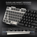 Teclado Mecanico Redragon Antonium 108 - Negro - K745-RGB, 4 teclas de acceso rápido, amortiguación de ruido de 5
