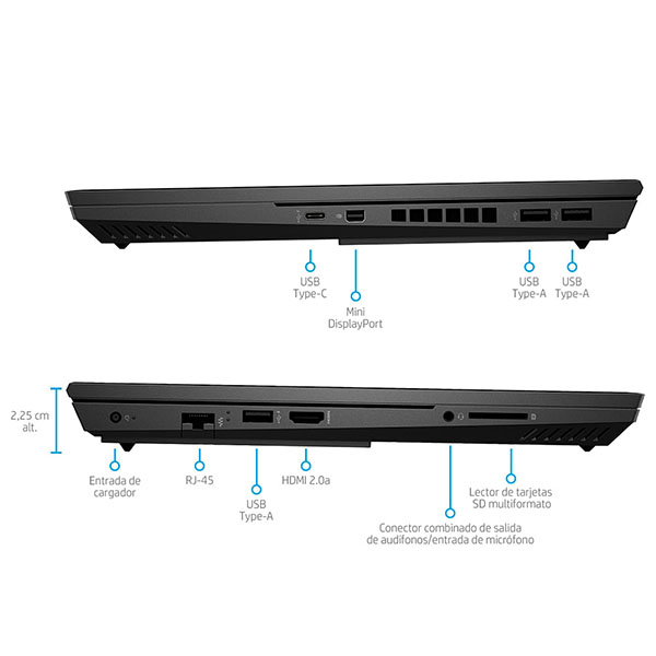 Laptop HP Omen Gaming i7-10750H, 8GB DDR4, 512GB, GTX 1650 4GB,W10H, 15"