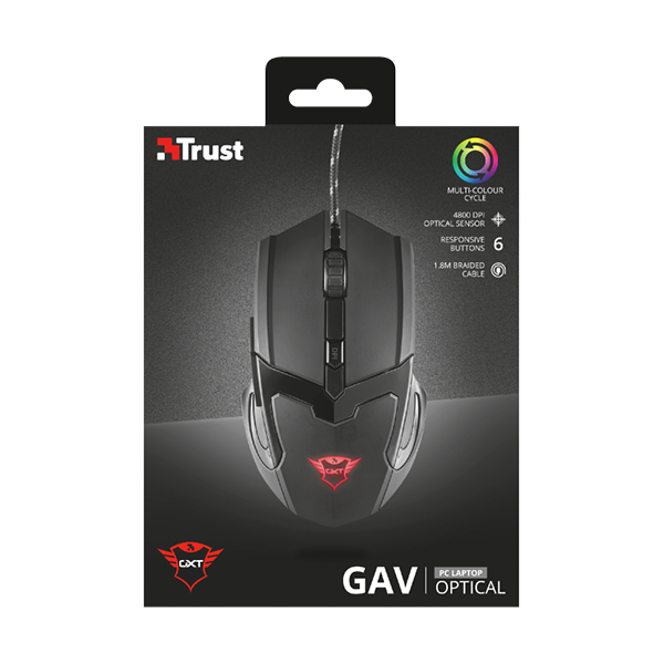 Trust Mouse Gaming GXT 101 GAV, 4800DPI