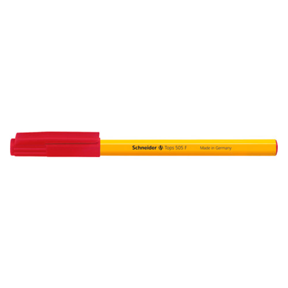 Bolígrafo Ballpoint Tops Schneider 505 F Punto Fino Rojo Made In Germany