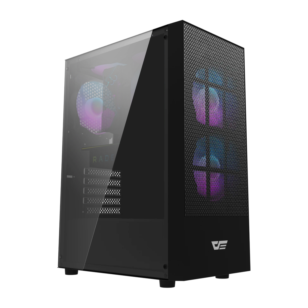 Case Darkflash A290 Tempered Glass MidTower - 3x Fan ARGB  ATX, M-ATX, ITX - Negro