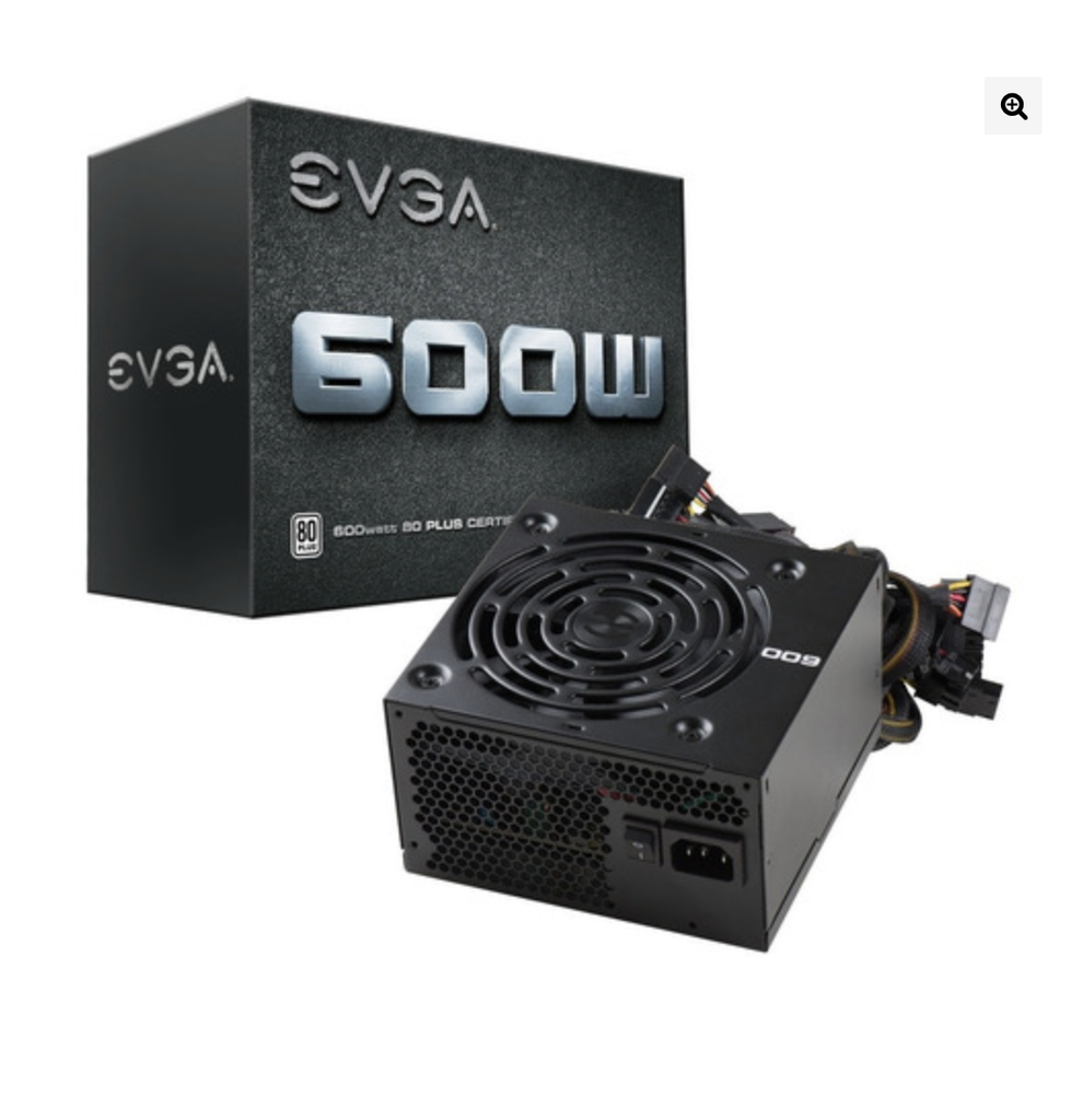Fuente de poder EVGA 600W 80 Plus White 100-W1-0600-K1