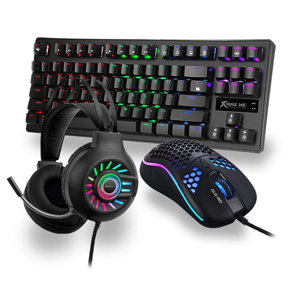Gaming KIT Teclado Mecánico, Mouse y Headset Xtrike Me