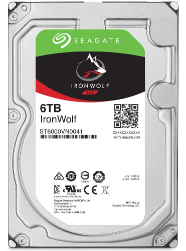 HD SEAGATE 6TB PC INT.3.5 ST6000VN001 IRONWOLF 3Y