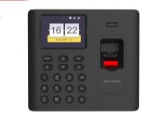 Hikvision DS-K1A802AMF - Sistema de reloj registrador - tarjetas de proximidad, huella dactilar - 3000 empleados