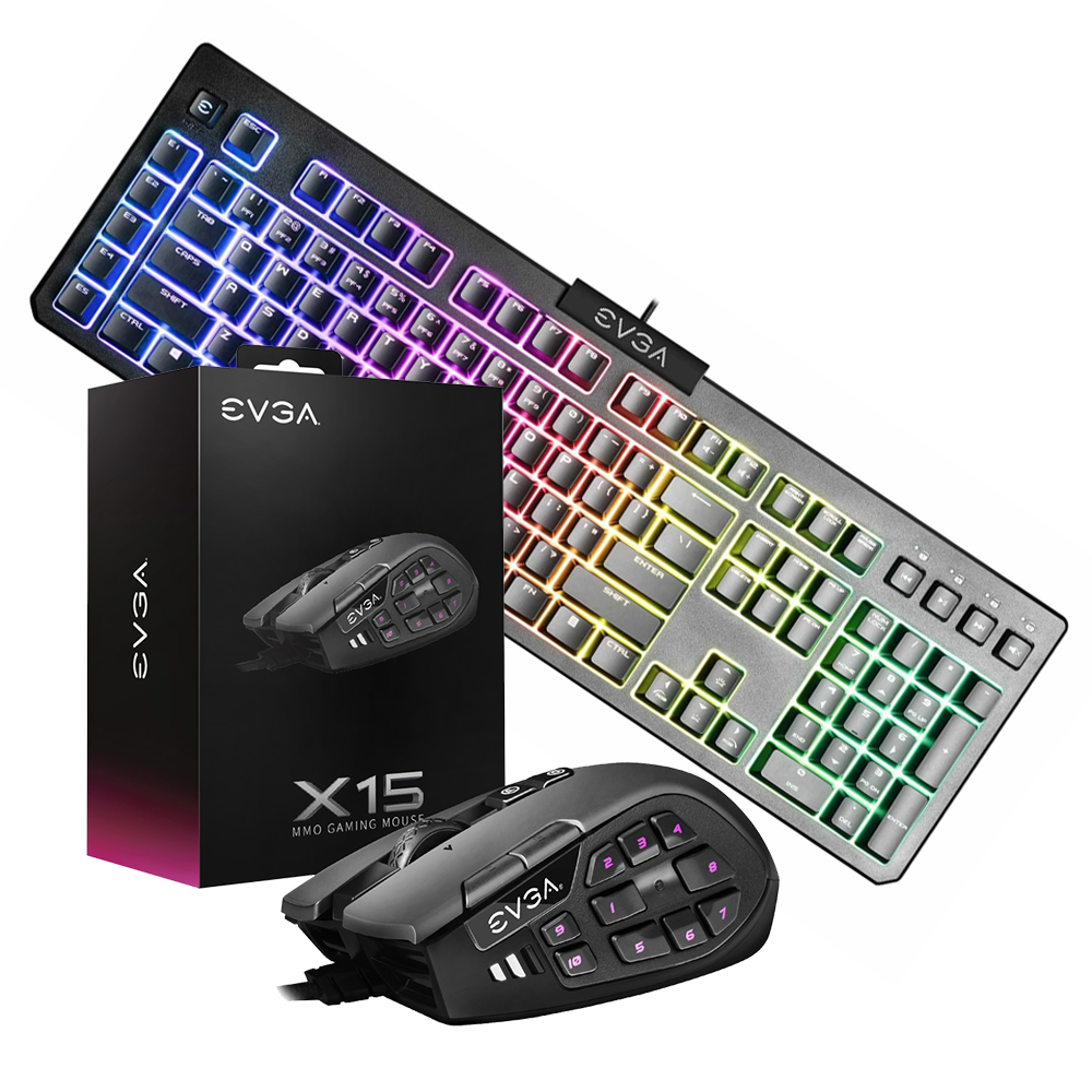 KIT EVGA Teclado Z12 + Mouse X15