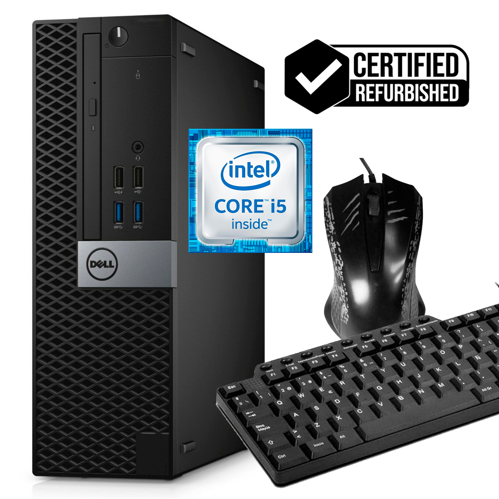 KIT PC DELL 3040 SFF I5 6400 8GB RAM, SSD 120GB, Teclado y Mouse /RF