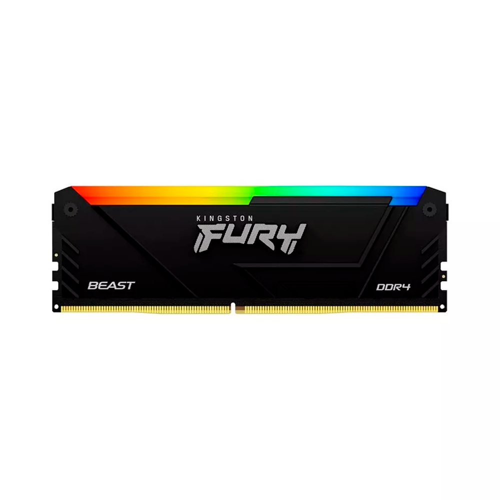 Memoria Ram Kingston FURY 8GB 3200MT/s DDR4 CL16 DIMM Beast RGB, KF432C16BB2A/8