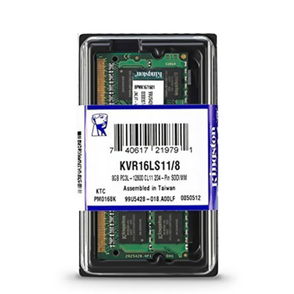 Memoria Ram KVR 8GB SODIMM DDR3 1600Mhz Kingston