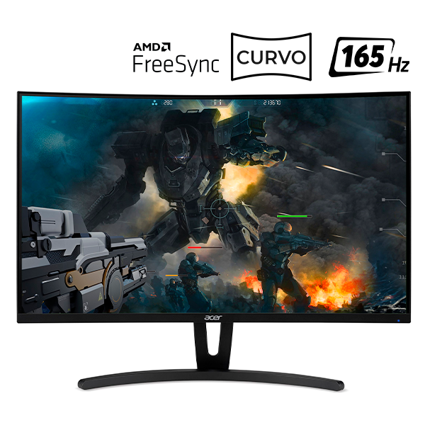 Monitor  Acer Nitro 27" Curvo ED273 PBIIPX 165Hz, FreeSync DP, HDMI, Full HD -  UM.HE3AA.P02