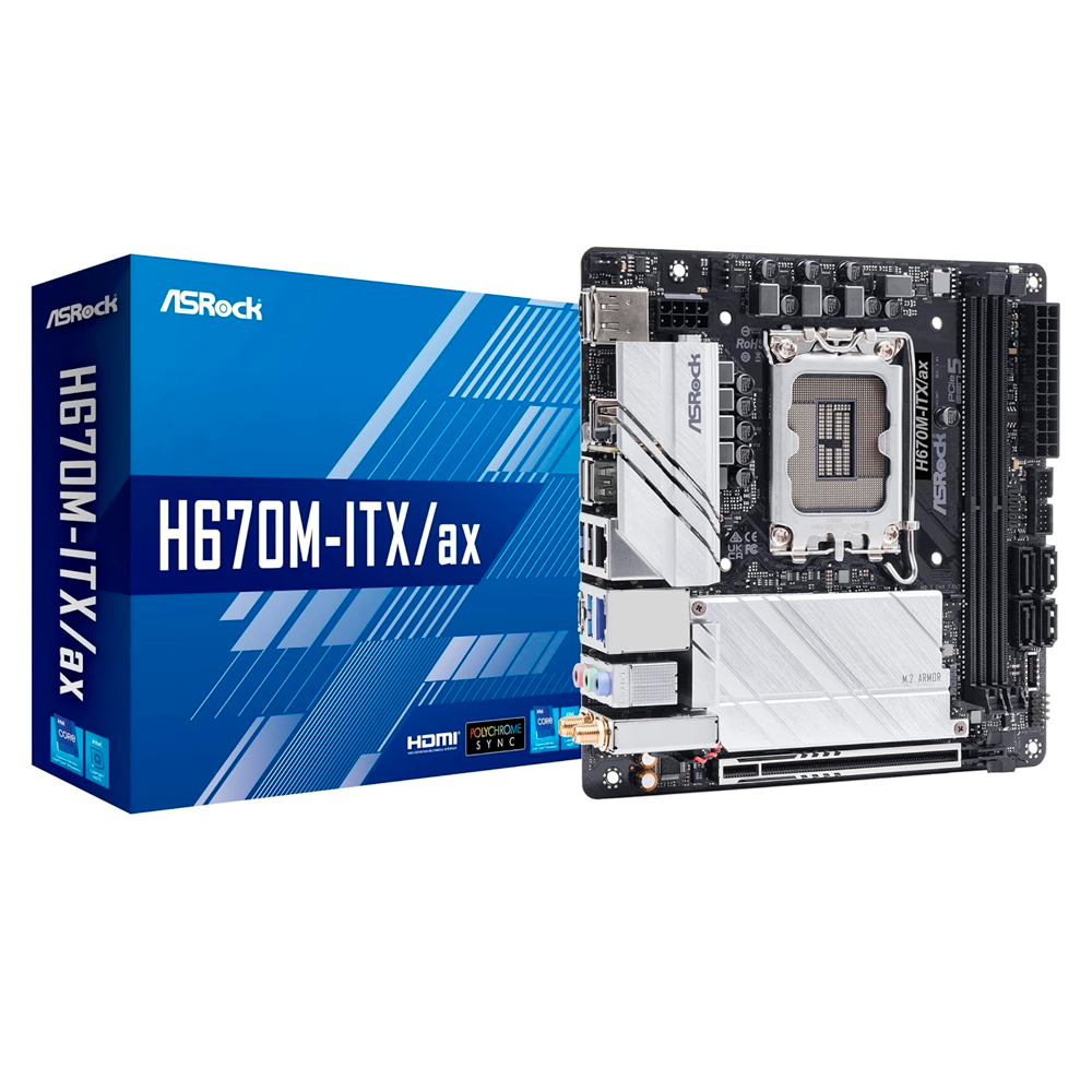 Motherboard ASRock H670M-ITX/AX DDR4 LGA 1700 Intel WIFI 6E Y BLUETOOTH